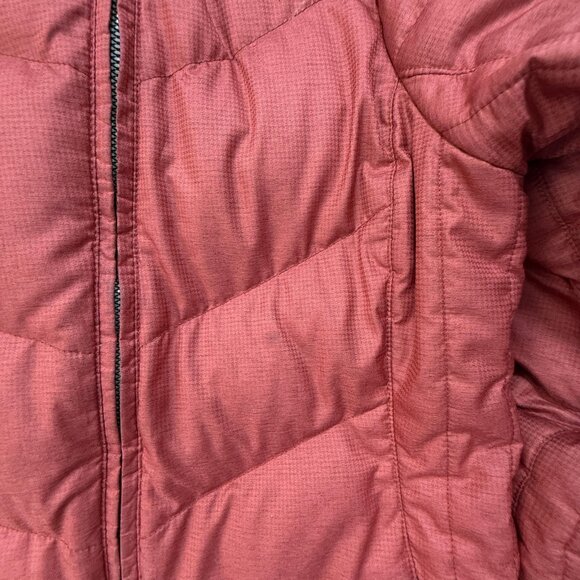 Marmot Jacket Womens Small Red 700 Fill Down Hooded Puffer Insulated Winter Coat - Picture 14 of 16